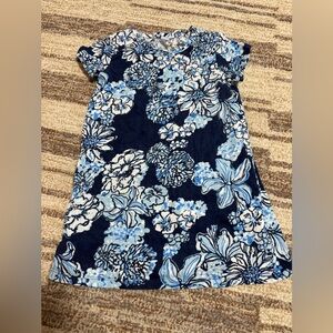 Lilly Pulitzer Navy and Light Blue Floral Dress